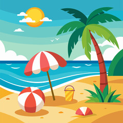 Obraz premium Minimalist sunflower beach sea turtle trendy elemant vintage element summer fruit, dinosaur, car, umbrella Silhouette Vector Graphics element illustration