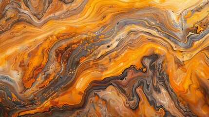Close Up of Orange and Black Marble