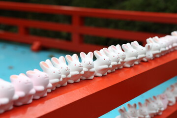 Bunny mascot Okazaki shrine. High quality photo