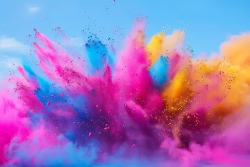 Vivid color explosion resembling holi powder Symbolizing joy Festivity And the vibrant essence of life