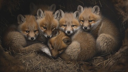 Obraz premium red fox cub