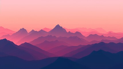 Fototapeta na wymiar Mountain landscape. Landscape of mountains at sunset