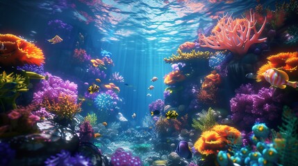 Naklejka na ściany i meble Underwater scenery