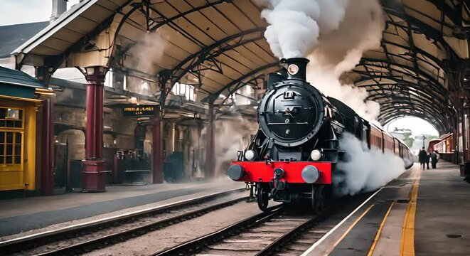 Old steam train.