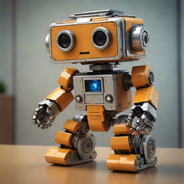 Kleiner Roboter bassierend auf einem Adruino mit menschen&auml;hnlichen Bewegungen