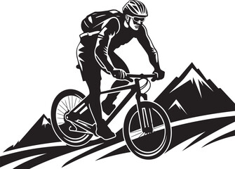 Hills? We Dont Need Stinking Hills! Biker Icon Vector Cant Stop, Wont Stop Biking Mountain Bike Silhouette