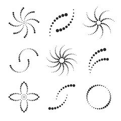 Dots Elements for Design. Set of Abstract Icons.