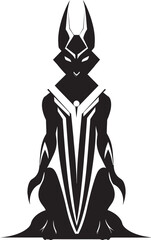 Whispers of the Afterlife A Modern Anubis Mascot Icon Spectral Majesty An Abstract Anubis Mascot Logo Design