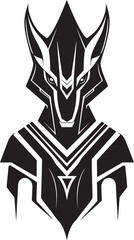 Spectral Shepherd An Anubis Mascot Icon Digital Deacon An Abstract Anubis Vector Design