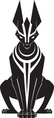 Divine Duality An Anubis Vector Logo Abstract Guardian An Anubis Mascot