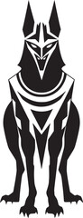 Modern Guardian An Abstract Anubis Mascot Divine Digital An Anubis Icon Design