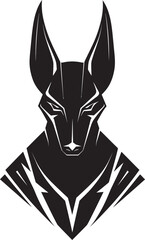 Guardian of the Afterlife An Abstract Anubis Icon for Your Brand Anubis Reimagined A Striking Mascot Logo Design in Vector Format