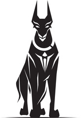 The Underworlds Gatekeeper An Anubis Mascot Logo Design for Security Canine Protector Reimagined An Abstract Anubis Icon for Bold Brands
