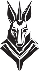 Anubis Ascending A Striking Mascot Logo Design in Abstract Lines Whispers of the Jackal An Abstract Anubis Mascot Vector Graphic Design