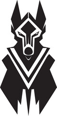 Anubis Transformed A Sleek Mascot Logo Design for Modern Brands Whispers Across the Nile An Abstract Anubis Mascot Vector Graphic Design