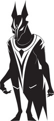 Unveiling the Afterlife An Anubis Mascot Logo Design with Clarity Echoes of Eternity An Abstract Anubis Mascot Vector Graphic Design