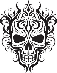Celestial Canvass Tattoo Vector Icon Abstract Alchemy Skull Tattoo Emblem
