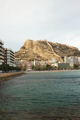 The panorama of Santa Barbara castle and the marina, Alicante, Spain	