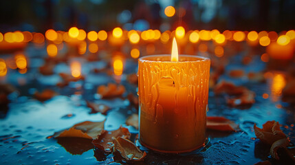 Visualize the poignant lighting of the Passover memorial candle, honoring the memory of loved ones and reflecting on the enduring strength of the Jewish spirit