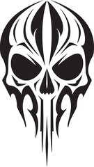 Ethereal Echoes Abstract Skull Fusion Graphic Vector Enigmatic Essence Tattoo Icon Vector Design Fusion
