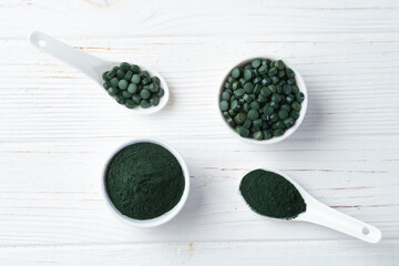 Spirulina . Healrhy food . Organic antioxidant .