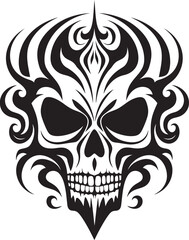 Abstract Aether Skull Tattoo Graphics Wraiths Whisper Vector Iconic Symbol