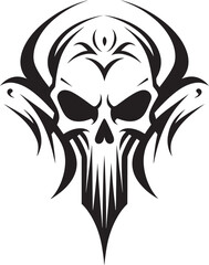 Luminous Legacy Tattoo Vector Icon Ethereal Etchings Abstract Skull Graphics