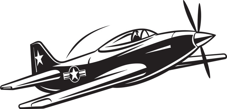 Sky Sentinel Thunderbolt Logo Icon Thunderbolt Squadron Air Force Emblematic Art