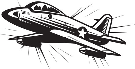 Sky Guardian Thunderbolt Emblematic Icon Vector Lightning Legend Air Force Thunderbolt Icon Vector Graphic