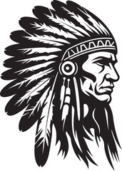 Brave Tradition Apache Face Icon Design Apache Warrior Iconic Face Emblem