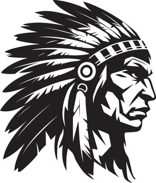 Shadowed Spirit Apache Face Iconic Desert Guardian Apache Logo Graphic