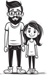 Daddys Love Happy Family Emblem Fun filled Memories Father Daughter Iconic Emblem