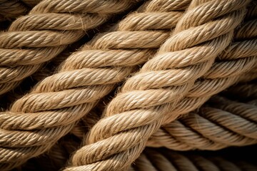 Fototapeta premium Intricate Rope line background. Nautical woven. Generate Ai