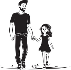 Happy Hugs Cartoon Logo Iconography Daddys Joyride Father Daughter Emblem