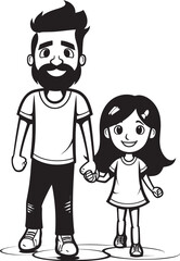 Smiles Unlimited Cartoon Logo Graphic Design Daddys Sweetheart Father Daughter Icon