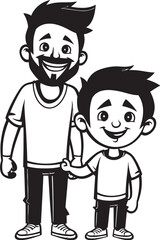 Daddys Love Happy Family Emblem Fun filled Memories Father Son Iconic Emblem