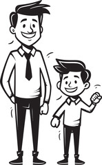 Joyful Journeys Cartoon Logo Design Daddys Joyride Father Son Vector Icon