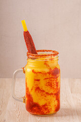smoothie de mango con chamoy