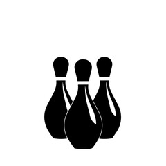 Three bowling pins - obrazy, fototapety, plakaty