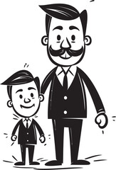 Daddys Delight Happy Family Emblem Sweet Smiles Cartoon Iconic Design