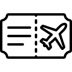 Aeroplane Ticket Icon