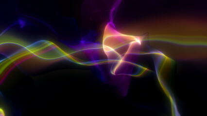 Abstract digital splash in a cyberspace. Ring of the energy waves. Futuristic background