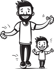 Daddys Little Buddy Father Son Vector Emblem Heartfelt Happiness Cartoon Emblematic Design