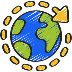 Travel Around World Icon