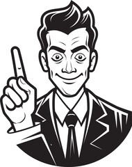 Interactive Gesture Cartoon Finger Symbolism Playful Pointer Finger Gesture Iconic Emblem