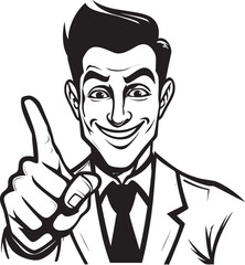 Expressive Interaction Mans Finger Symbol Gesture Playfulness Cartoon Finger Emblem