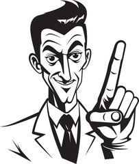 Dynamic Direction Cartoon Finger Graphic Expressive Expression Mans Finger Symbol