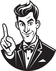 Gesture Illustration Finger Sign Emblem Dynamic Direction Cartoon Finger Graphic