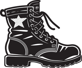 Strategic Support Vector Logo Design Marine Marksmanship Utility Boots Iconic Symbol