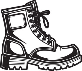 Precision Performance Utility Boots Iconic Symbol Elite Endurance Combat Boots Emblematic Graphic